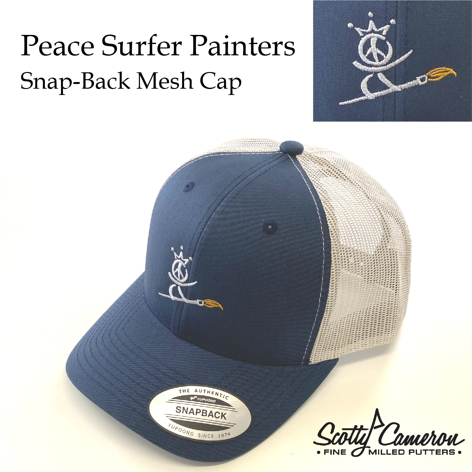 Scotty Cameron Peace Surfer Painter Snap-Back Mesh Cap