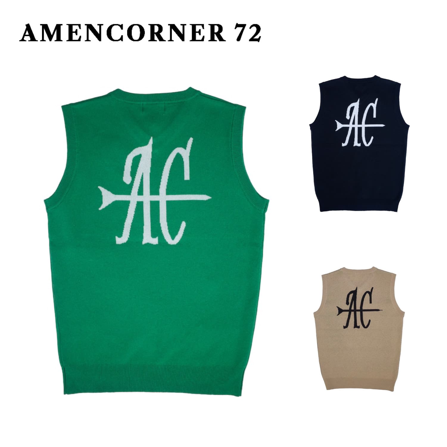 ゴルフウェア AMENCORNER 72 アーメンコーナー Summer ニットベスト アメコナ サマーニット